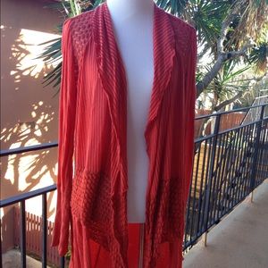 Anthropologie Tiny Brand orange cardigan sweater