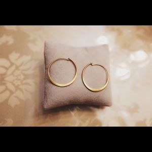 Gold Hoop Earrings 18K