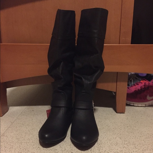 Cute black knee high boots