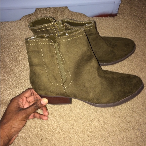 Olive Green Ankle Boots