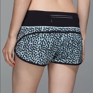 Lulu Lemon Blue Spotted Shorts