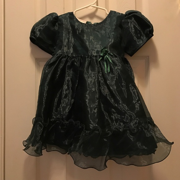 Girls Dark Hunter green dress