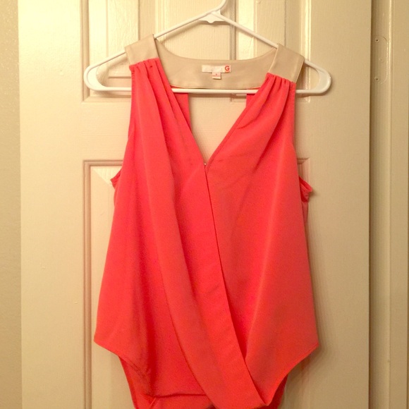 Open back apricot top