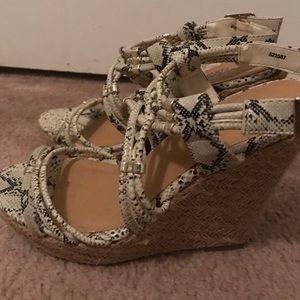 Snake skin wedges