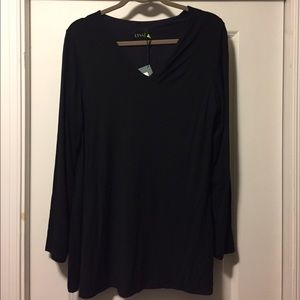 NWT Lysse Long Sleeve Shape-Wear Black Blouse