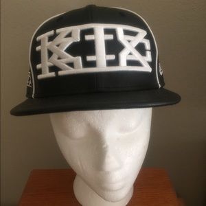 KTZ (Kokon To Zai) black leather baseball cap