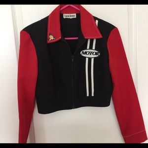 Vintage Red & Black Motor Jacket Size M