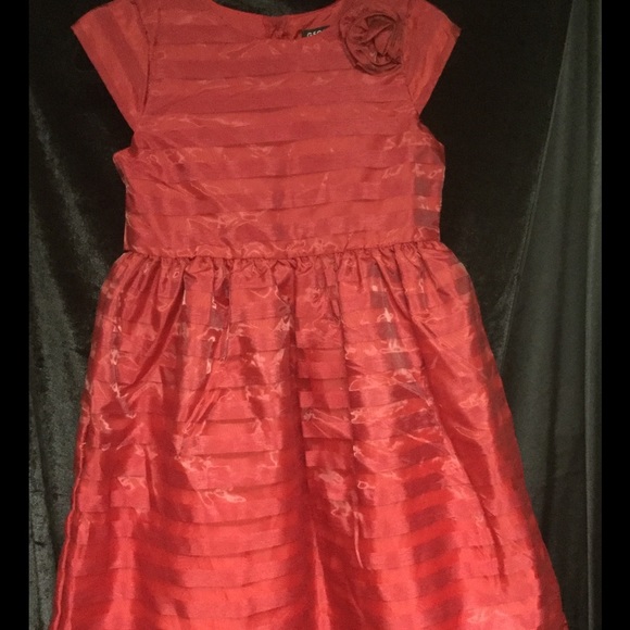 Girls Red Holiday Dress