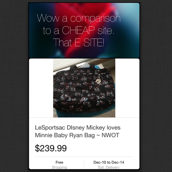 🙌SOLD🙌LeSportsac Ryan baby bag MINNIE ROCKS - Picture 4 of 4