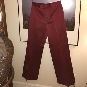 Satin, flare dress pants