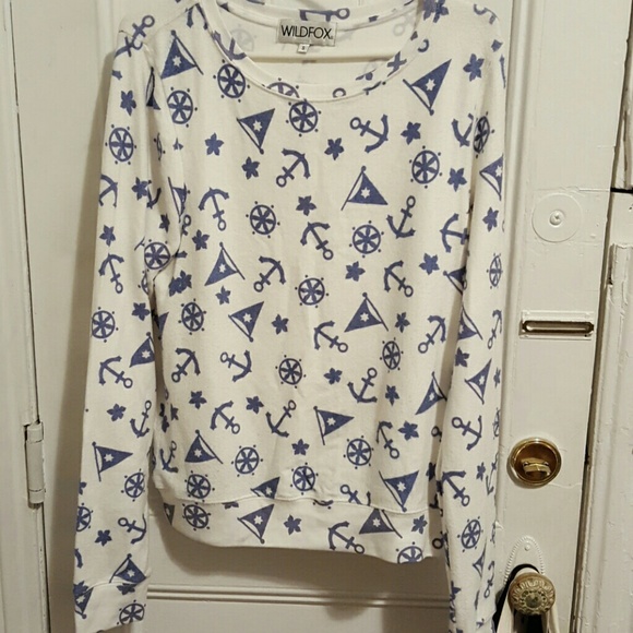 Wildfox sweatshirt size small nautical print