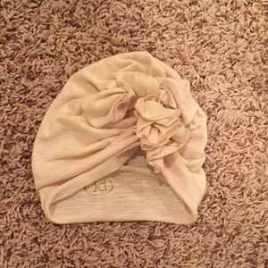 Light pink baby turban.