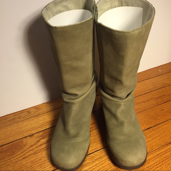 Sage Colored Calf High Keen Booties Size 8.5
