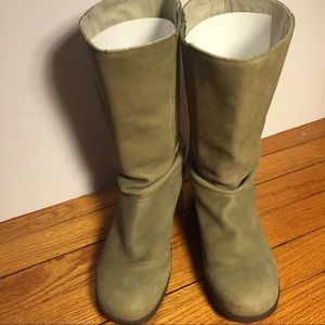 Sage Colored Calf High Keen Booties Size 8.5