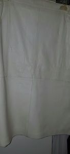 Off white leather skirt