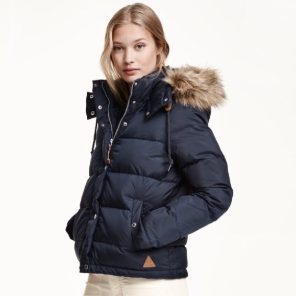 🎀HP🌟 Black puffer jacket with faux fur trim hood
