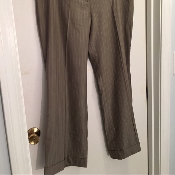 Ann Taylor Taupe Pinstripe Trousers - Picture 4 of 4