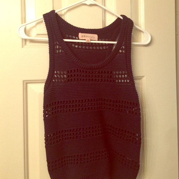 NWOT Navy blue sweater tank