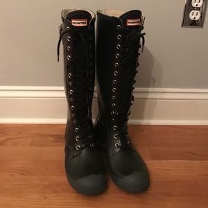 size 9 lace up hunter boots