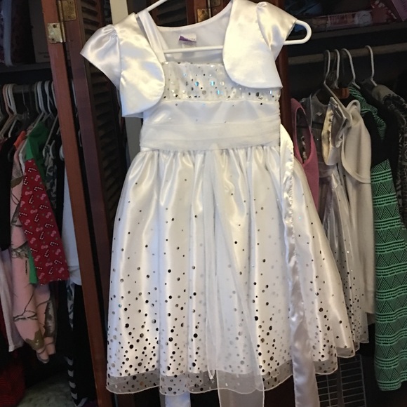 Girls white dress size 3/4 - Picture 1 of 4