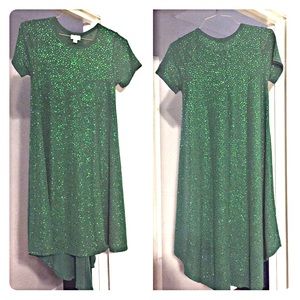 LuLaRoe Carly Dress XS Elegance Elegant Green