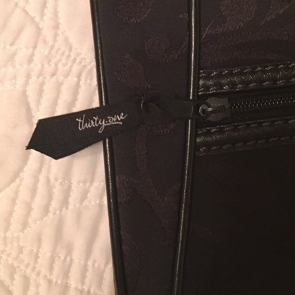 Black embossed thirty one purse