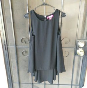 High low black sleeveless