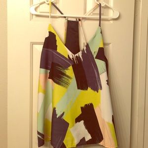 Strapped splatter print tank