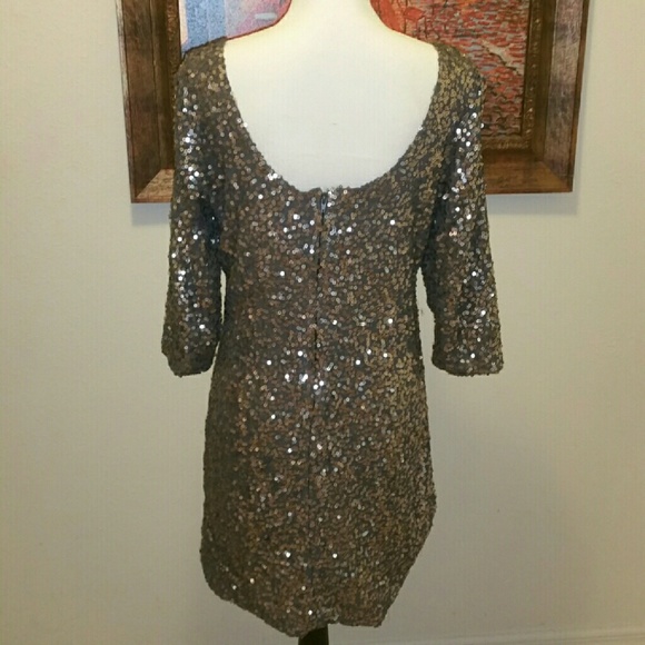 Lauren Conrad Gray Sequin Party Dress - Picture 2 of 2