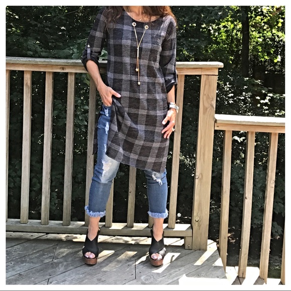 🆕 made in Italy plaid tunic dress - Picture 5 of 7