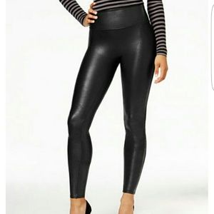 Spanx faux leather leggings xl