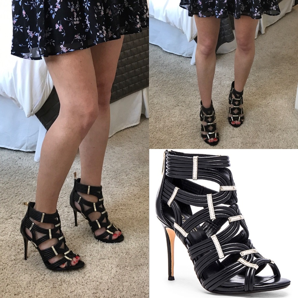 NWT RAYE BRITT HEEL Black Leather- 6 and 7.5