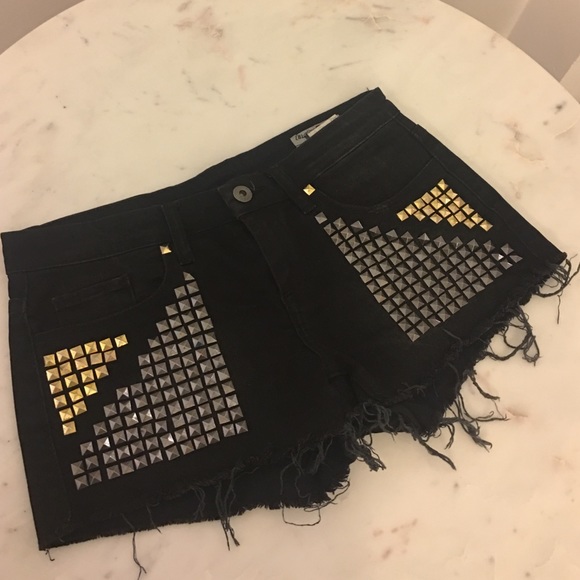 Blank NYC Pants - Blank denim studded shorts