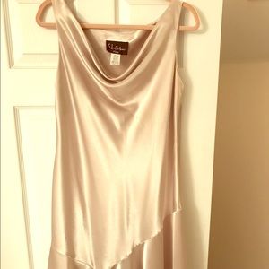 Golden asymmetrical cocktail dress