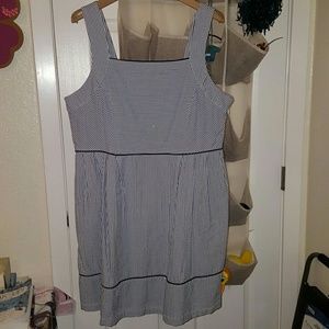 Striped blue sun dress with pockets