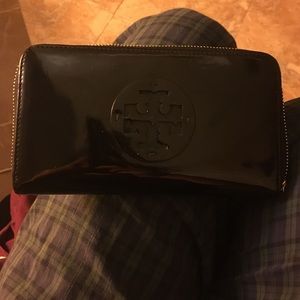 Tory Burch continental Parent black leather wallet