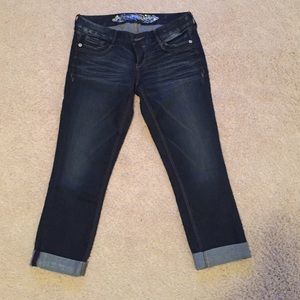 Crop denim jeggings