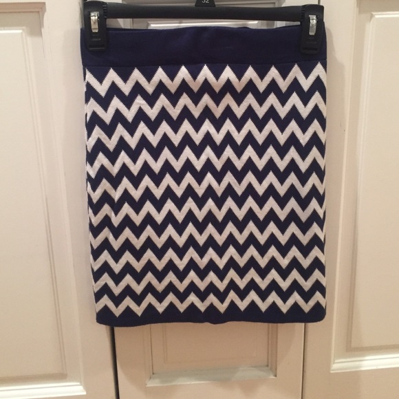 Navy blue and white skirt