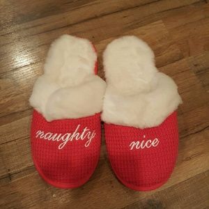 Naughty and nice slippers