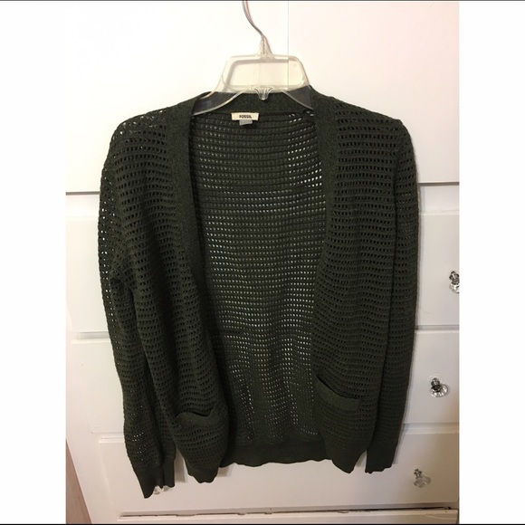 Fossil green cardigan