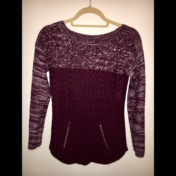 Burgundy Knit Sweater