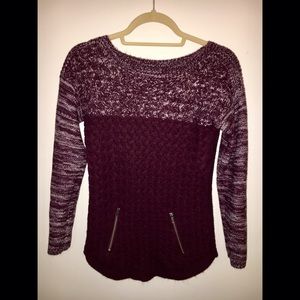 Burgundy Knit Sweater