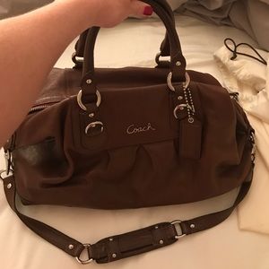 Coach brown leather purse