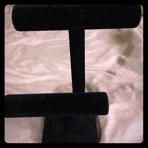 Velvet bracelet necklace holder.