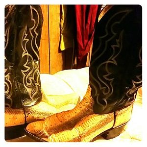 Real snake skin boots