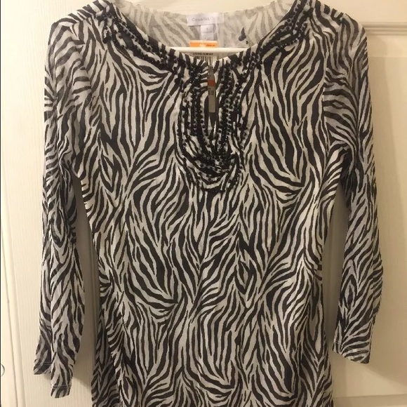 Charter Club Animal Print Shirt. Size Small. New