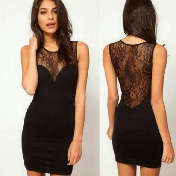 Black Floral Lace Dress