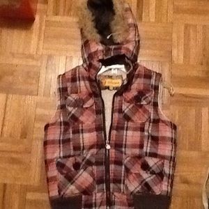 Dollhouse Outdoor Vest Fleece Lined w/Pockets & Detached Hood (Teens)