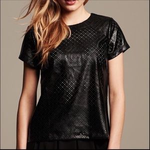 Banana Republic vegan leather top