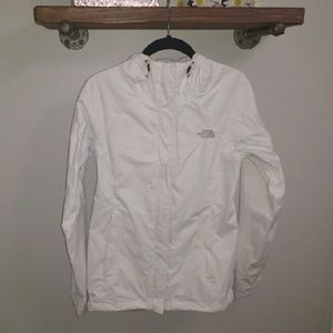White northface rain jacket
